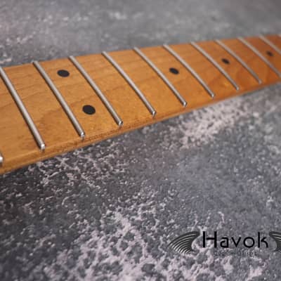 T Type Roasted Maple Neck Stainless Steel Frets, Satin Finish Medium Jumbo 22 Jescar Frets, Guitar Building, Guitar DIY Kit, Vintage Style image 4