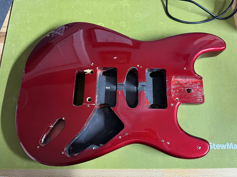 Unbranded Strat style body AS IS - Candy apple red image 1