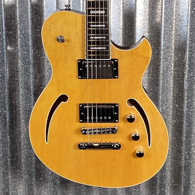 Reverend Limited Edition Roundhouse Semi Hollow Body Archtop Vintage Clear Natural Guitar #4 Blem image 1
