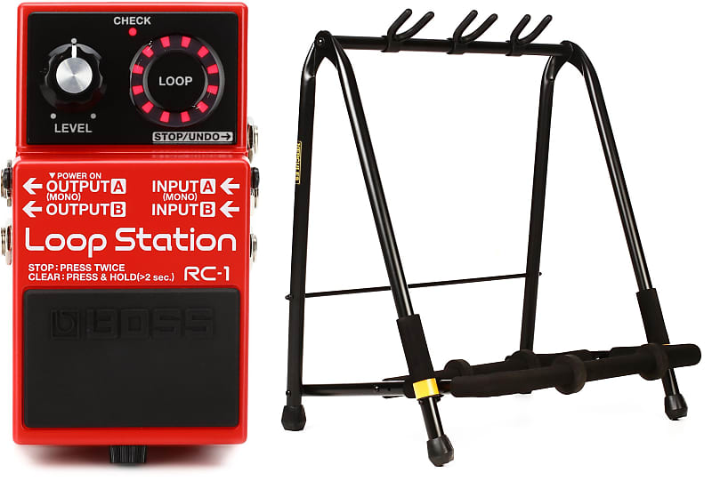 Boss RC-1 Loop Station Looper Pedal Bundle with Hercules | Reverb