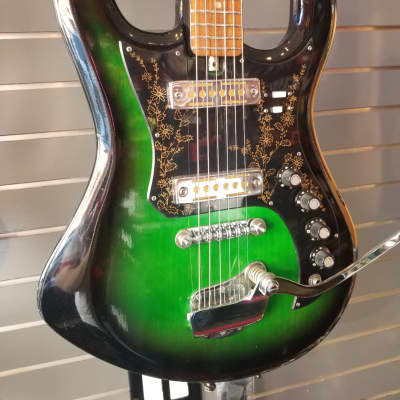 Sekova Bighorn Emerald Green 1960's MIJ Vintage Electric Guitar image 4