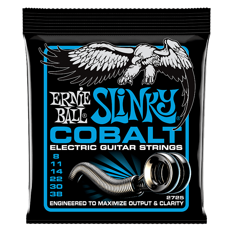 Ernie Ball Cobalt Extra Slinky Electric Guitar Strings 8-38 image 1