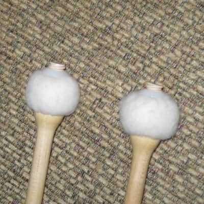 ONE pair new old stock Regal Tip 601SG, GOODMAN # 1, TIMPANI MALLETS HARD, inner wood core covered with first quality white damper felt, hard rock maple haandles / shaft (includes packaging) image 21
