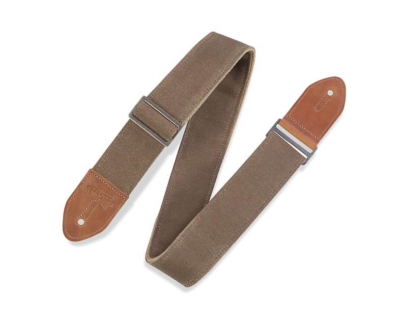 Levy's Leathers - M7WC-TAN - 2" Wide Waxed Canvas Guitar Strap image 1