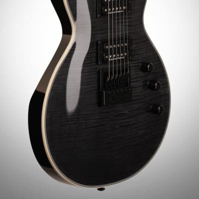 ESP LTD EC-1000ETFM Electric Guitar, See Thru Black image 4