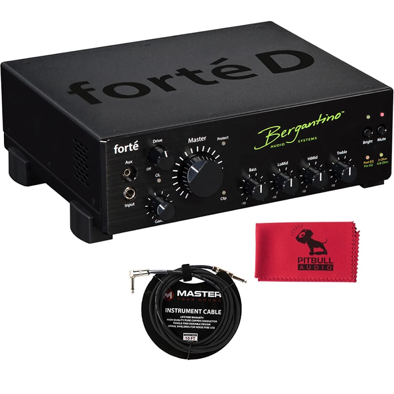 Bergantino Forté D 800Watt Compact Bass Amp Head w/ Cable & Reverb