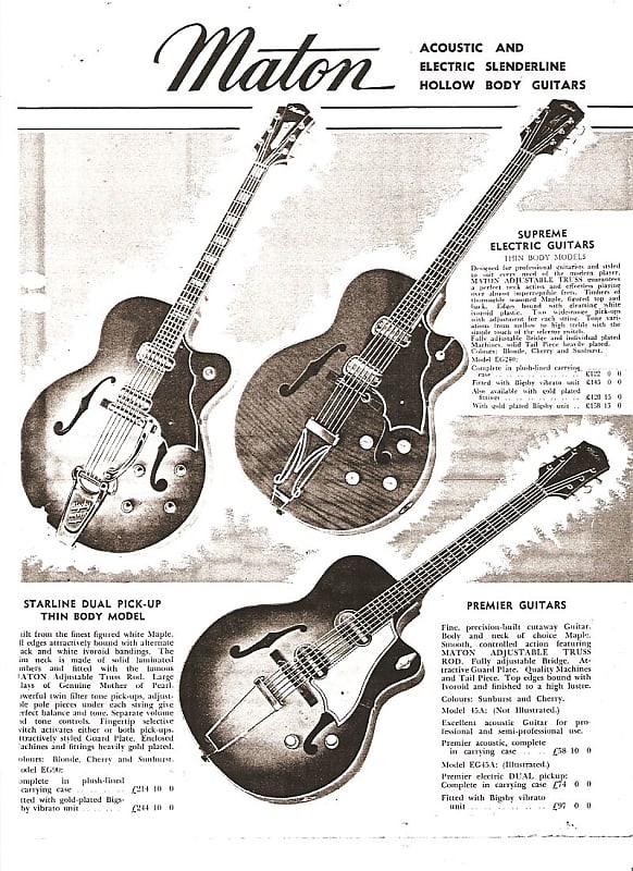 1960 Maton Supreme EG240 | Reverb