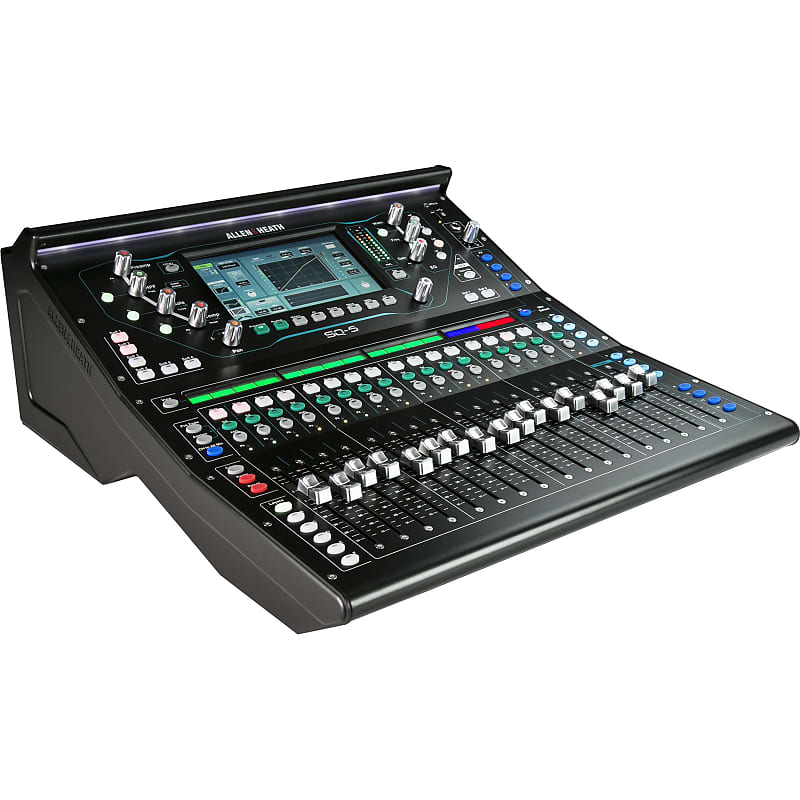 Allen & Heath SQ-5 Digital Mixer, 48 Input Channels, 7" Capacitive Touchscreen, Automatic Mic Mixing, 32×32 USB Audio Interface, Black image 1