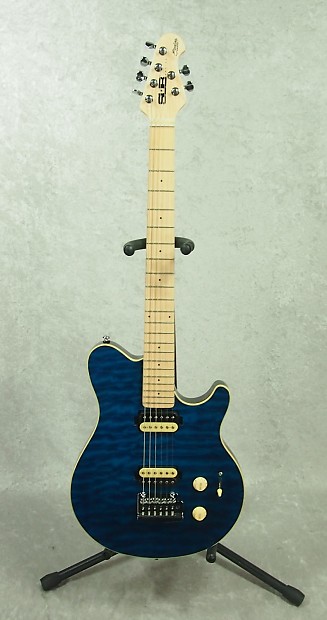 Sterling by Music Man SUB S.U.B. AX3 guitar Trans Blue | Reverb Canada