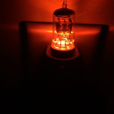 6AK5 6AL5 Style Amber Vintage Vacuum Tube Valve LED NIGHT LIGHT (Steampunk TV Ham Radio Guitar Amp) image 8