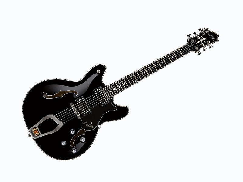 Hagstrom Viking Classic Electric Guitar - Black Gloss image 1