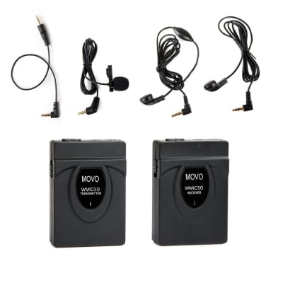 Movo WMIC50 2.4GHz Wireless Lavalier Microphone System (164-foot Range) image 1