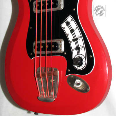1964 Hagstrom HII B / F-400, Red, with Pro Set Up, Gig Bag, and Red Strings! image 16
