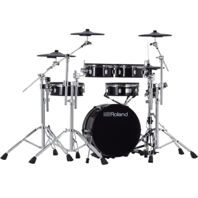 Roland VAD307 5-piece Shallow Shell, Thin Cymbals, TD-17 Sound Module - Black Wrap