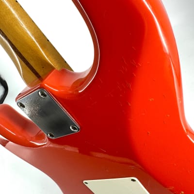 1991 Fender Squier Hank Marvin Japan Stratocaster – Fiesta Red image 17
