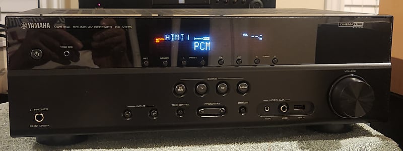 Yamaha Yamaha RX V375 AV Receiver Black 90s  - Black metal case  			