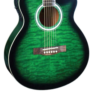 Indiana MAD-QTGR Madison Elite Quilted Concert with Cutaway and Electronics Green
