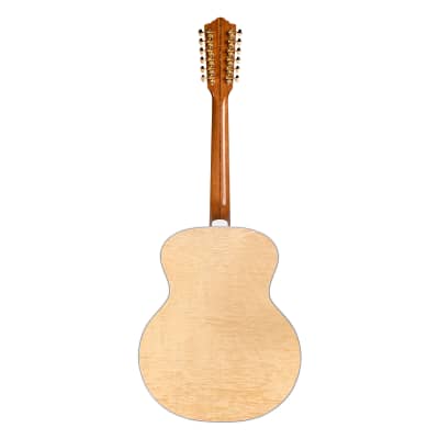 Guild USA F-512E 12-String Jumbo Acoustic-Electric Guitar, Natural Maple Blonde image 3