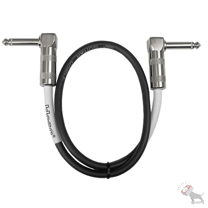 Hosa CPE-112 12-Inch Guitar Patch Cable w/ TS Right Angle Ends 12" image 1