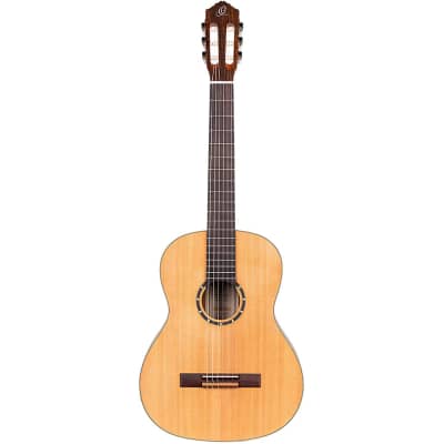 Ortega Guitars 6 String Family Series Full Size Nylon Classical Guitar with Bag, Right, Cedar Top-Natural-Satin, (R122) image 7