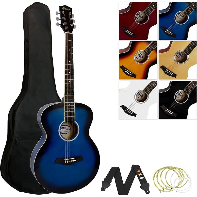 Tiger ACG2 Acoustic Guitar Pack for Beginners, Blue image 1