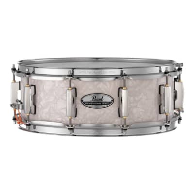 Pearl 1970s Maple Fiber Glass Snare Drum 14×6.5 White Marine Pearl Parallel  Action | Reverb