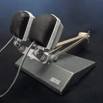 1970s Matched Pair of EAG MD-16N: Dynamic Cardioid Vintage Microphones /w Stand | Hungarian AKG D12 image 1