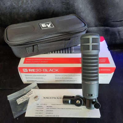 Electro-Voice RE20 Black - Broadcast announcer's microphone - OpenBox Mint! - 2-3 Day Shipping