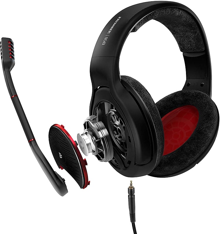 pads,　EPOS　Sennheiser　(506080)　Gaming　with　Acoustic,　Nintendo　Flip-To-Mute,　ear　Mac,　compatible　and　One,　GAME　Headset,　I　Black　Open　PC,　Reverb　ONE　plush　XXL　Switch,　Noise-canceling　mic,　PS4,　velvet　Xbox　Smartphone