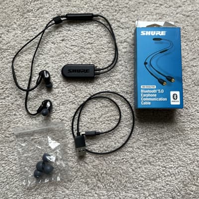 Shure SE215 Earphones with RMCE-BT2 Bluetooth 5.0 cable | Reverb