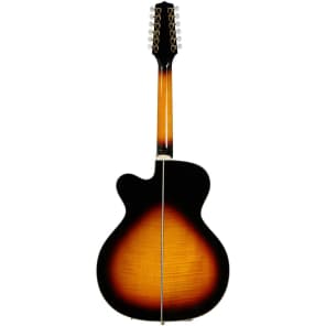 Takamine GJ72CE 12-String Jumbo Cutaway Acoustic-Electric Guitar in Brown Sunburst with Hard Case image 3