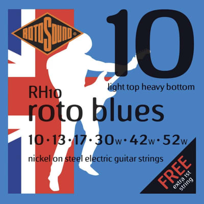 Rotosound RH10 Roto Blues Electric, Light Top/Heavy Bottom, 10-52 for sale