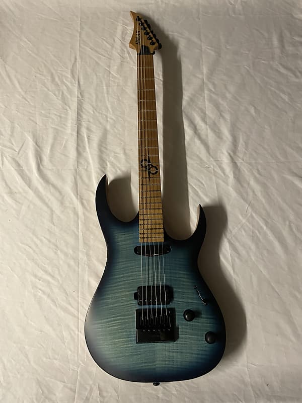 Solar Guitars Washburn SB1.6FOB Electric Guitar Evertune 2020 Flamed Ocean Burst