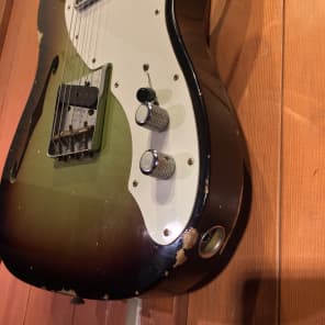Fender Custom Shop 50's Thinline Tele Relic w/ All Rosewood Neck DSN Sonic Burst image 5