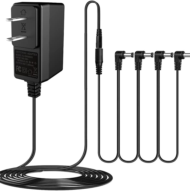 Joyo 9V 800mA Pedal Power Supply with 4Pedal Daisy Chain Reverb