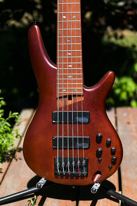 Ibanez SR506E-BM Electric Bass 2019 Brown Mahogany 6 string bass Bartolini pups active EQ mint image 1