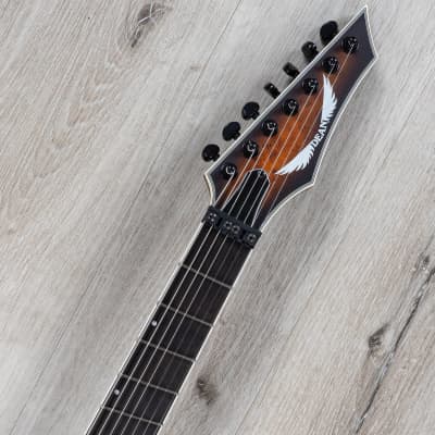 Dean Exile Select 7-String Multiscale Kahler Guitar, Satin Natural Black Burst image 8