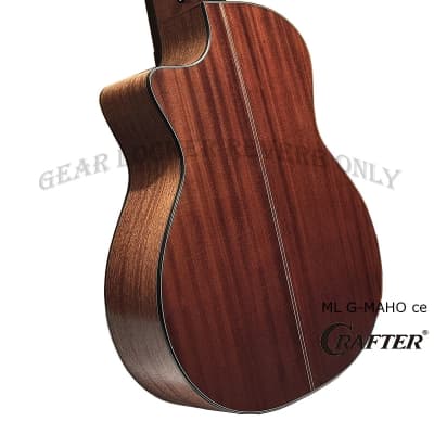 Crafter ML G-MAHO ce  Anniversary all Solid Engelmann Spruce & africa mahogany electronics acoustic guitar image 5