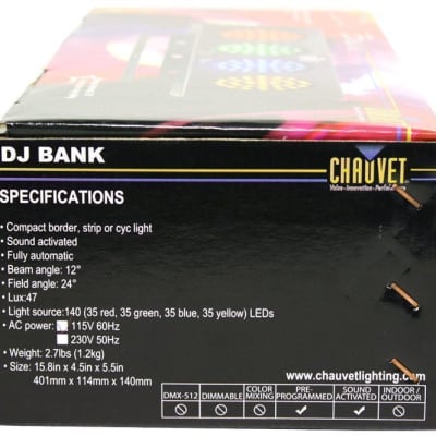 Chauvet DJ BANK RGBA LED Party Light w/ Automated Sound Activated Programs image 16