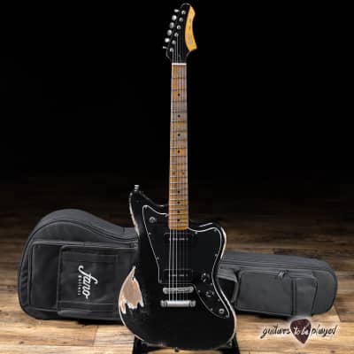 Fano JM6 Oltre Maple Neck P-90 Guitar w/ Gigbag – Bull Black for sale