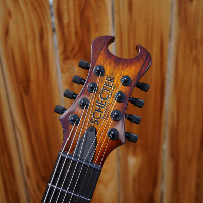 Schecter USA Custom Shop Masterworks Avenger Trans Amber Burst 8-String Guitar w/ Tolex Case image 13