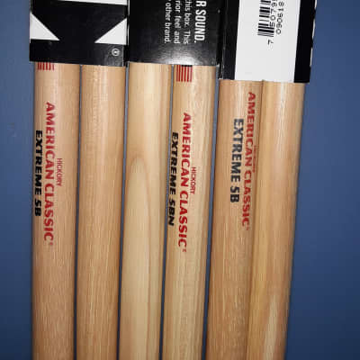 Vic Firth Extreme 5B 3 new pair 3 used pair image 2