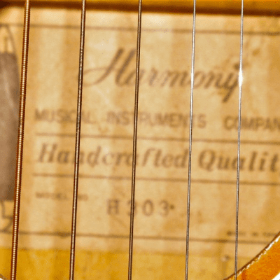 Harmony Harmony H303 Vintage Acoustic Guitar 33-3/4" Long Nautural image 3