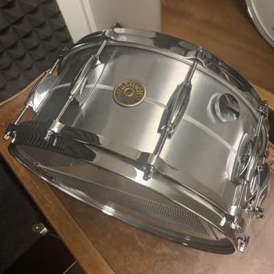 Gretsch G4164SA USA Custom Solid Aluminum 6.5x14" 10-Lug Snare Drum w/ T-Muffler Option image 1