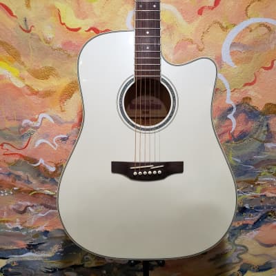 Takamine GD37CE PW G-Series 6-String Dreadnought Acoustic/Electric Guitar Gloss Pearl White w/ Takamine Gig Bag image 2