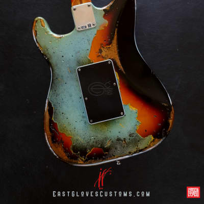 Fender Stratocaster Daphne Blue/Sunburst Heavy Aged Relic [$180 OFF for Limited Time Only] image 5