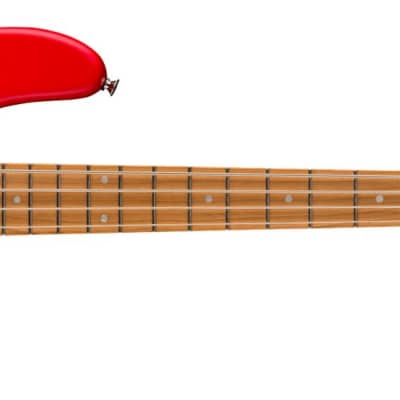 CHARVEL - Pro-Mod San Dimas Bass PJ IV MAH  Caramelized Maple Fingerboard  Satin Ferrari Red - 2963068509 for sale