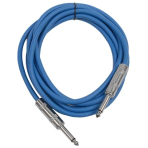 SEISMIC AUDIO New 6 PACK Blue 1/4" TS 10' Patch Cables - Guitar - Instrument image 2