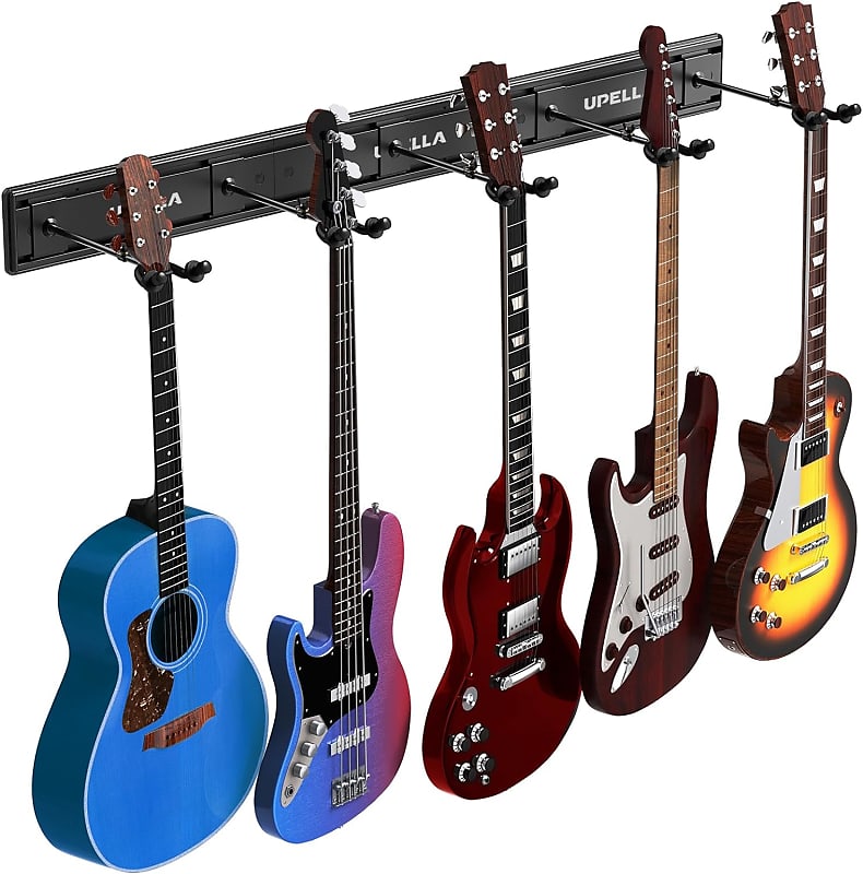 Guitar Wall Mount Hangers for Multiple Guitars, Holds 5 | Reverb