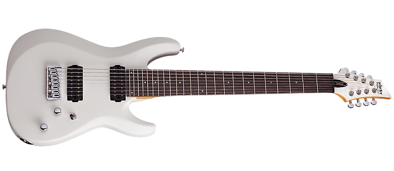 Schecter C-8 Deluxe Electric Guitar Satin White image 1